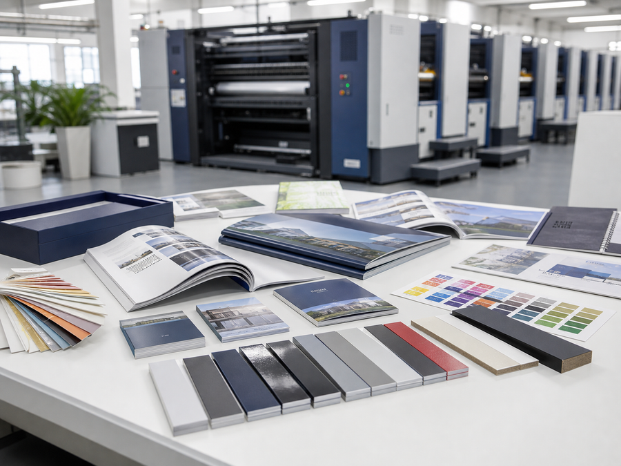 Catalog printing factory sample materials