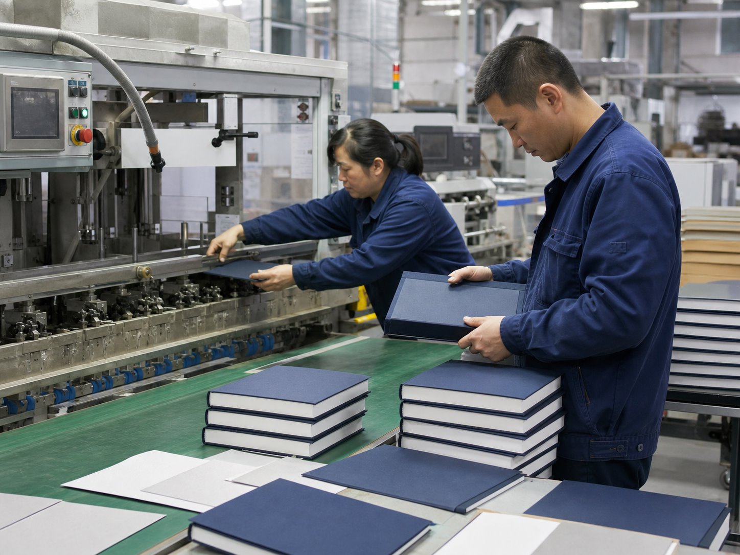 Hardcover book case making equipment