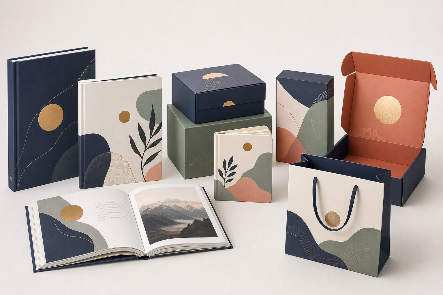 Custom hardcover books, board books, rigid boxes, folding cartons and paper bags