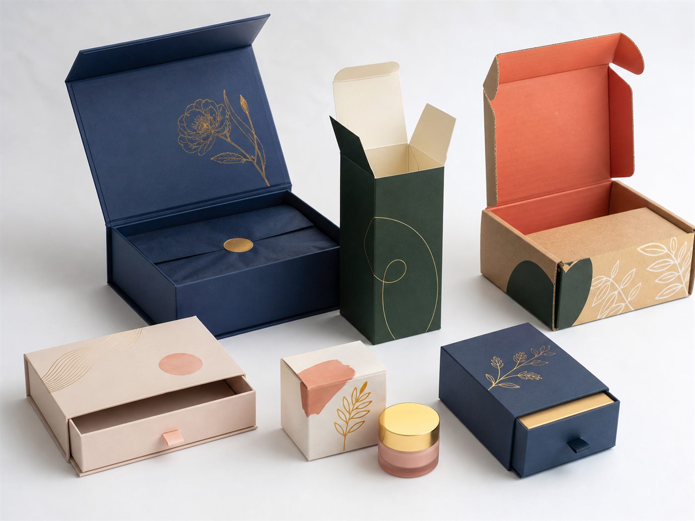Custom rigid boxes, folding cartons and mailer boxes